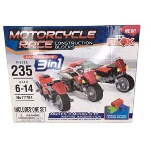 Top Blox Motorcycle Race Building Blocks Set New